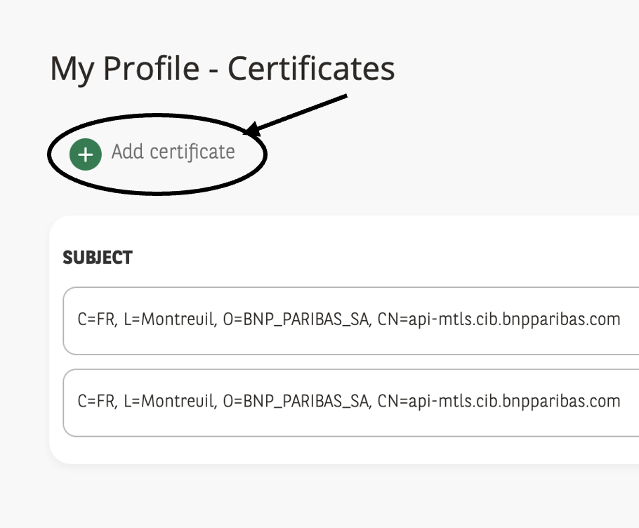 add certificate